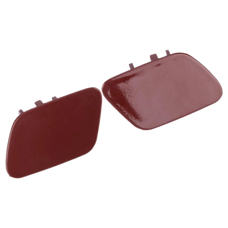 BMW X5 Red Front Bumper Headlamp Washer Cover Caps (2007-2012)