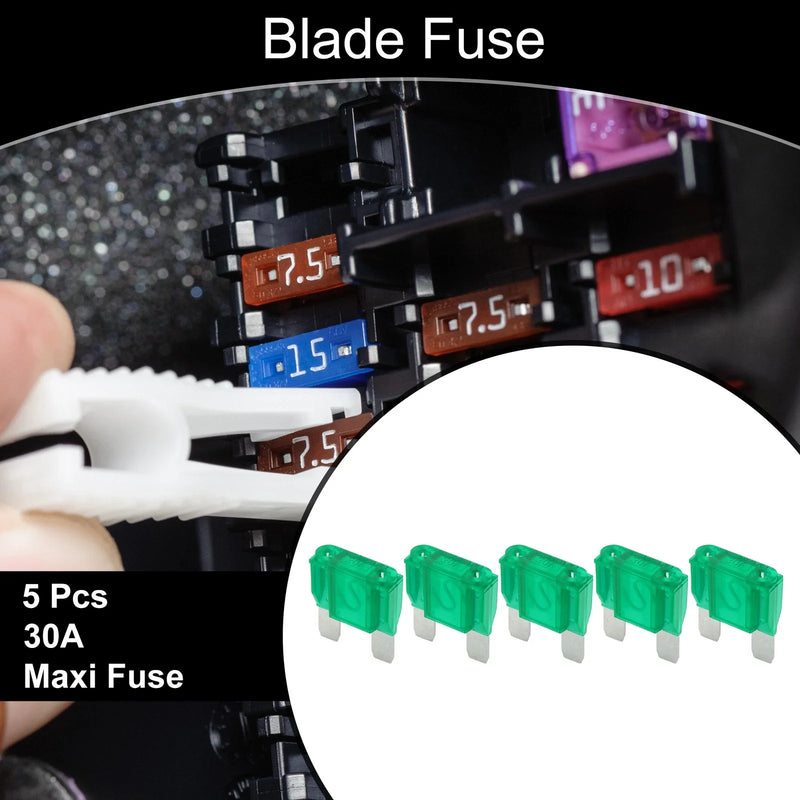 Car Boat Truck RV Motorcycle Maxi Fuse 30A Blade Fuse 5 Pcs