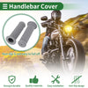 Motorcycle 7/8" 22mm Hand Grips Cover Rubber Grey Diamonds Pattern