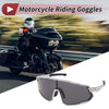 Motorcycle Riding Goggles Black Lens White Frame UV400