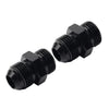 Black Aluminum AN10 Flare to 6AN ORB Male Fitting Adapter w/ O-Rings
