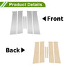 Chevy Aveo 6 Pcs Silver Tone Pillar Window Trim (2007-2011)