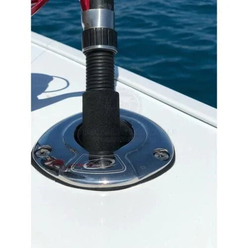 Rod Holder 0° Exploding Fish Bluewater Fixed 316 Stainless Steel Flush Mount