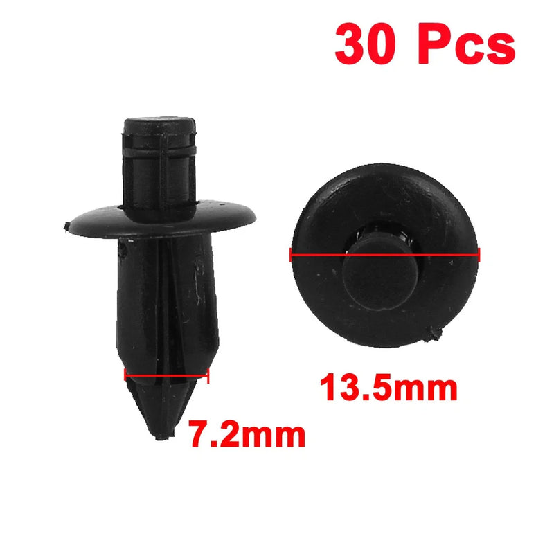 Toyota Lexus 30 Pcs Car Black Plastic Rivets Fastener