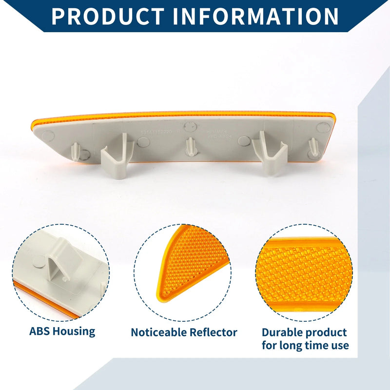 BMW X3 (2007-2010) Yellow 1 Pcs Front Right Bumper Reflector