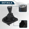 Peugeot 206 (2005-2008) Black Faux Leather 5 Speed Gear Shift Knob & Cover