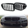 17-19 BMW G30 G38 Glossy Black Front Kidney Grille Set (2017-2019)