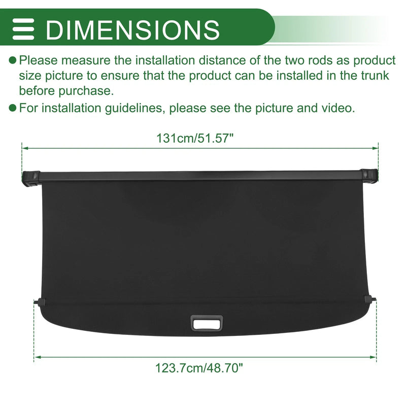 Mercedes-Benz GLS 2012-2018 Gloss Black Retractable Cargo Cover