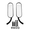 Harley Softail Sportster Black Billet Mini Oval Motorcycle Mirrors