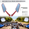 M8 / M10 Motorcycle Prismatic Shape Red Aluminum Alloy Rear View Mirrors