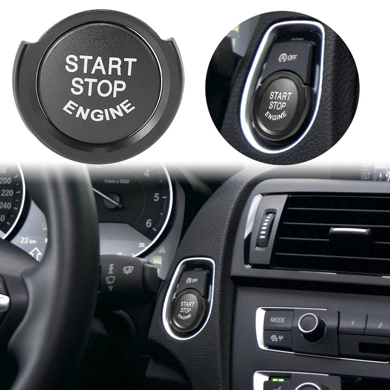 BMW 1 / 2 / 3 / 4 Series X1 X2 Black Start Stop Button Cover with Ring Kit