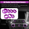 Chevy Silverado / GMC Sierra 8 x Knob Covers Purple AC Switch (2014-2018)