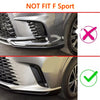 Lexus RX 350 350h Chrome Steel Front Bumper Fog Light Cover Trim (2023–2024)