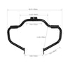 Harley Softail Chrome/Black Mustache Highway Engine Guard Crash Bar (00-17)