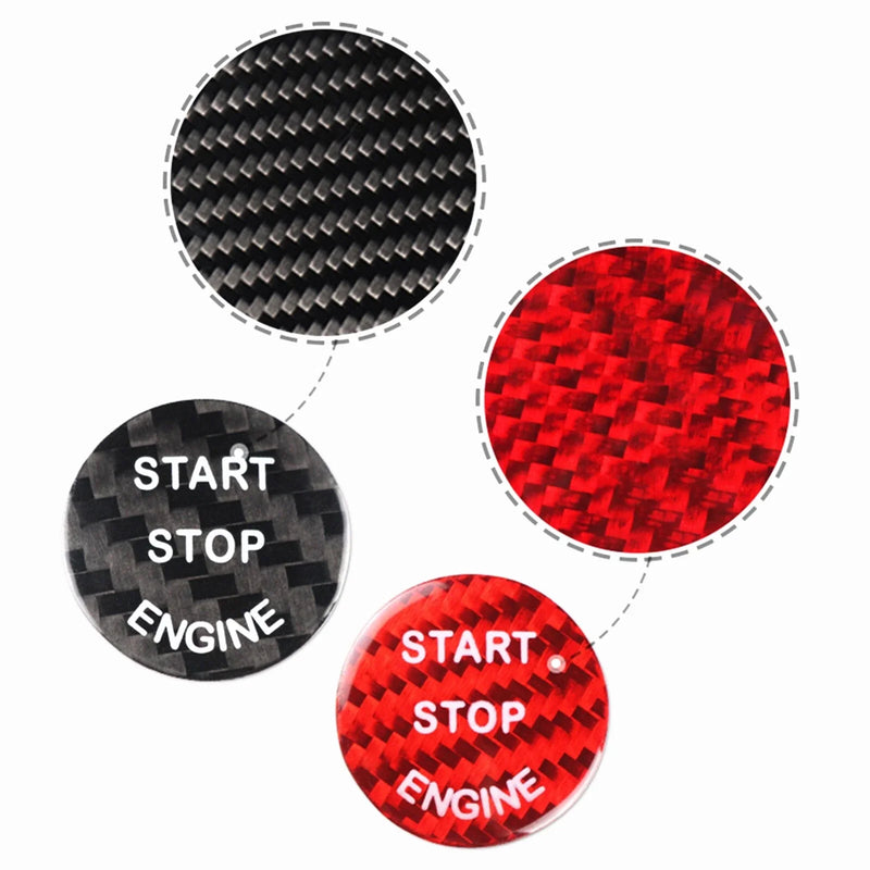 BMW F10 F01 F48 X3 F25 Red Carbon Fiber Engine Start Button Cover (2010-2017)