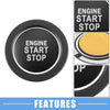 Lexus IS ES RX GS NX - Aluminum Black Ignition Button Sticker