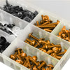 Motorcycle 198 PCS Gold Fairing Screws & Clamps Set