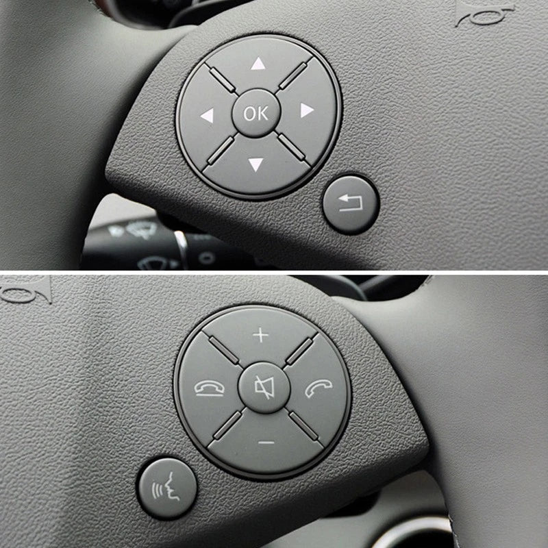 Mercedes W204 W212 W207 W204 GLK Class 2 x Grey Steering Wheel Buttons