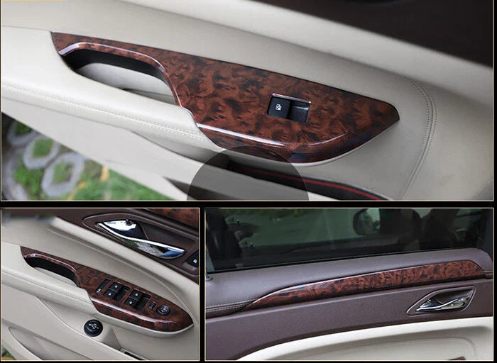 Cadillac SRX 8pcs Wood-Grain Armrest Window Lift Switch Trim (2010–2016)