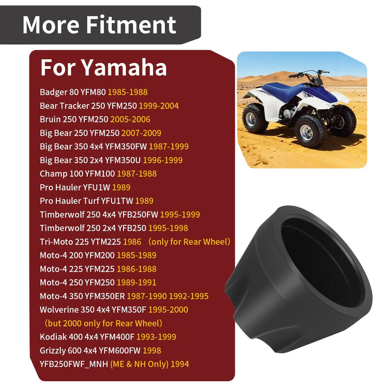 Yamaha Badger 80 Bear 250 / 350 2 x Front & Rear Wheel Cap (1986–2000)