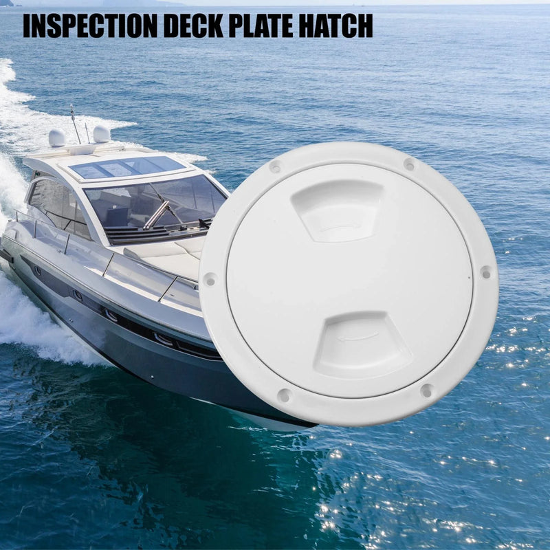 Boat White Deck Plate Hatch 5 Inch