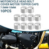 Motorcycle Flat Head Bolt Cover Caps 7.5mm-10mm 10 Pcs