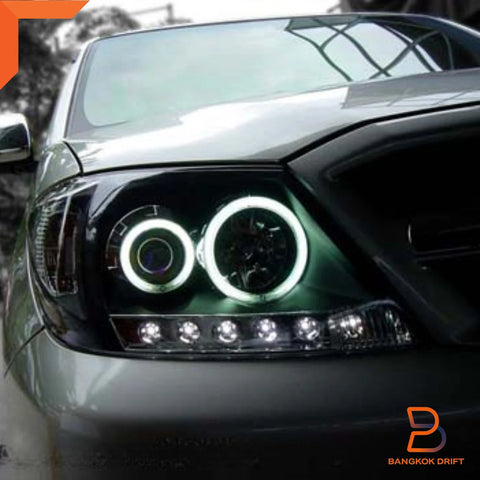 Toyota Hilux MK6 Eagle Eyes LED Projector Headlight Black Housing (05-11)