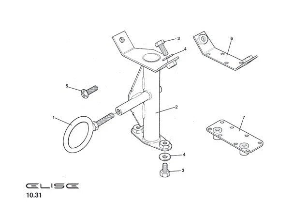 Lotus Elise Exige S2 2 x Tow Eye Strut Bolts (2004–2011)