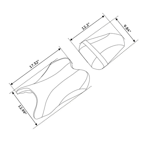 Yamaha YZF R1 Black Rider Driver & Passenger Seats (2007-2008)