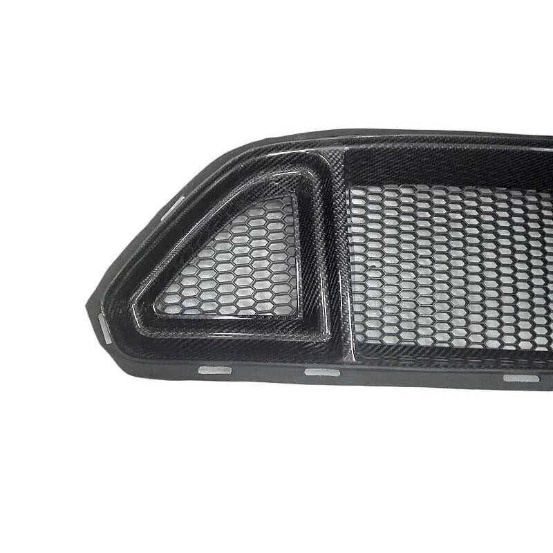 Ford Mustang 2015-2019 Real Carbon Fiber Front Upper Mesh Grille R Style