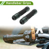Motorcycle 7/8" 22mm Hand Grips Cover End Grips Rubber Titanium Tone