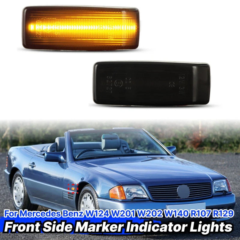 Mercedes W124 W201 W202 W140 R129 Smoke/Clear LED Side Marker Light