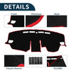 Toyota RAV4 2019-2024 Black Red 1 Set Dashboard Cover Mat