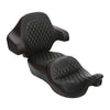 Harley Touring Black+Red Driver/Passenger Seat Backrest (2014-2023)