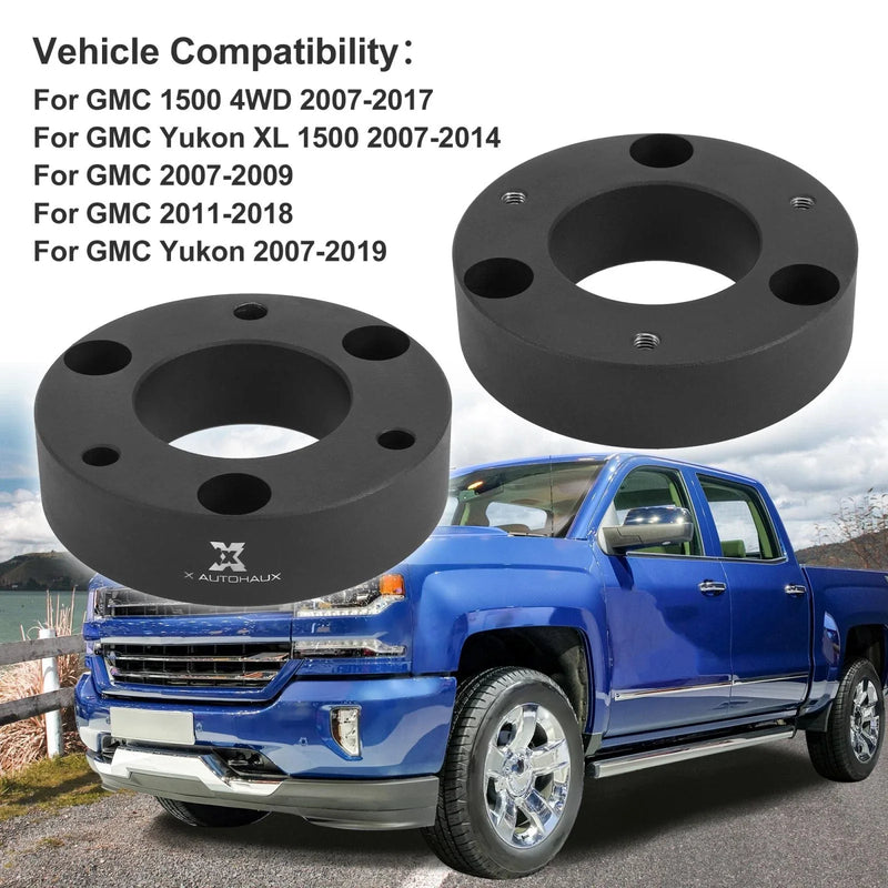 Silverado 1500 4WD 2x 2.5inch Front Leveling Lift Spacers Kit (2007-2017)