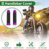 Motorcycle Aluminum Alloy Rubber Purple 7/8" 22mm Hand Grips