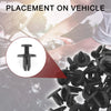 Honda Prelude 1992-1996 2.2L 2.3L Black 25 x Front Fender Skirt Clips