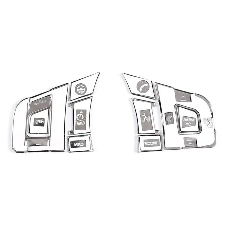 Jaguar F-Pace F-Type Alloy Steering Wheel Button Cover Trim (2017-2023)