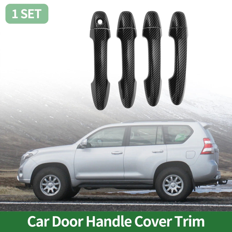 Toyota RAV4 Door Handle Cover Trim Carbon Fiber Black (2013–2018)