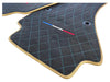 Bugatti Chiron 2018-2022 GOLD Edition Alcantara Leather Floor Mats