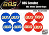 BBS Wheel Center Caps / 56mm / Genuine Emblem Red Gold Blue Gold