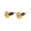 Gold Motor 7/8'' 1'' Handlebar Grips & End Cap Slider Plug