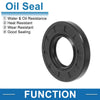 Vehicle Oil Seal Rotary Shaft Seal Nitrile Rubber 25x50x7mm Black 5 Pcs