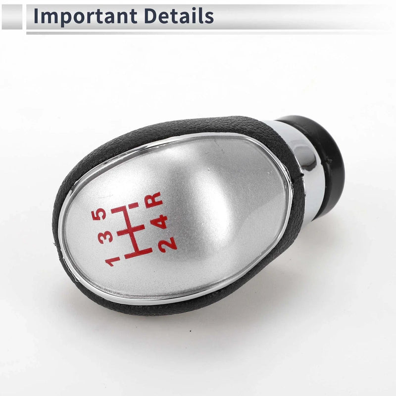 Ford Focus MK2 (2005-2011) - Plastic Red Silver Black 5 Speed Shift Knob