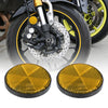 Motorbike 6pcs 56mm M6x1.0 Orange Universal Mount Round Warning Reflector