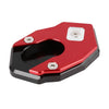 Kawasaki Z250 Z300 Z650 Black Red Aluminium Alloy Kickstand Enlarger Pad