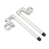 Universal Cafe Racer 7 / 8" Fork Tube Silver 37MM Clip-On Handlebar
