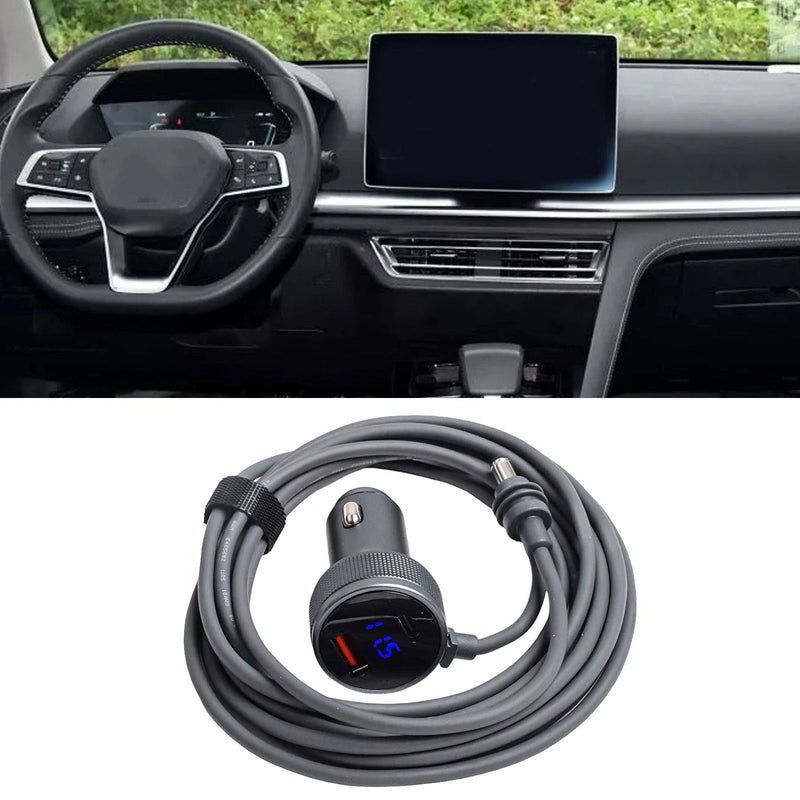 Starlink Car Accessory / 300cm / Mini Charging Cable With Voltage Display
