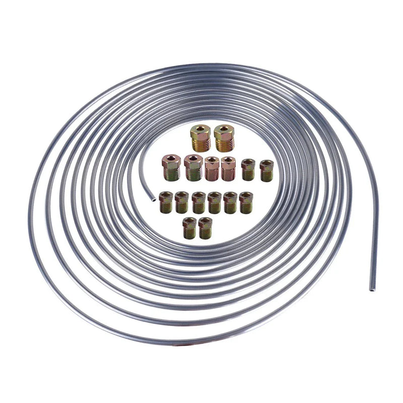 New Reel Zinc Steel 25ft 3/16 Brake Line Piping Kit (2023)