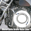 Motorcycle Brake Hose 90 Degree Braided Line 230cm Silver Tone